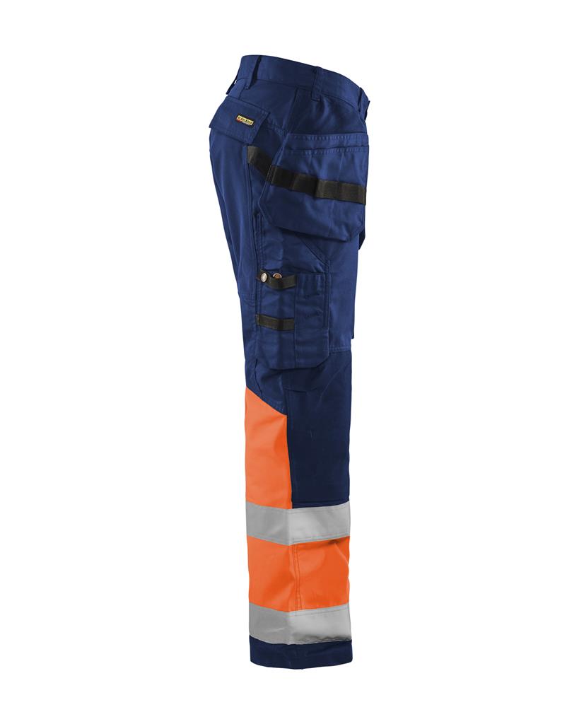 BLAKLADER 1558 HI-VIS TROUSERS WITH STRETCH