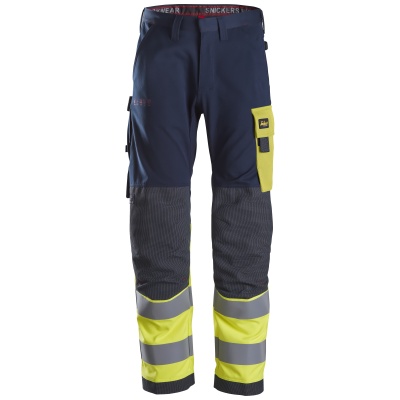 SNICKERS 6376 PROTECWORK WORK TROUSERS HIGH-VIS CLASS 1