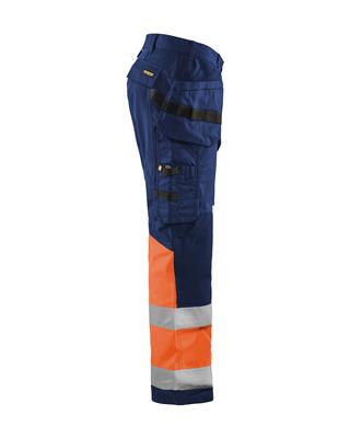 BLAKLADER 1558 HI-VIS TROUSERS WITH STRETCH