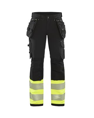 BLAKLADER 7193 WOMENS HI-VIS TROUSER WITH 4-WAY-STRETCH