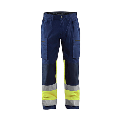 BLAKLADER 1551 HI-VIS TROUSERS WITH STRETCH