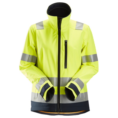 SNICKERS 1237 ALLROUNDWORK HIGH-VIS SOFTSHELL WOMENS JACKET