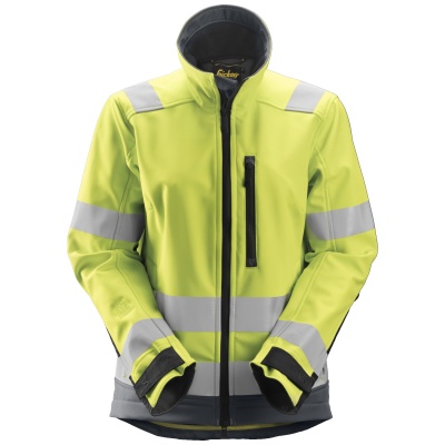 SNICKERS 1237 ALLROUNDWORK HIGH-VIS SOFTSHELL WOMENS JACKET