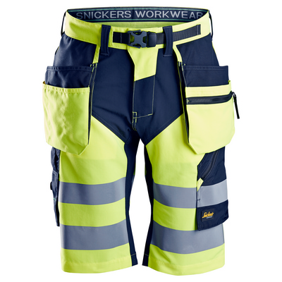 SNICKERS 6933 FLEXIWORK HIGH-VIS SHORTS+ WITH HOLSTER POCKET