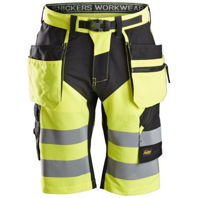 SNICKERS 6933 FLEXIWORK HIGH-VIS SHORTS+ WITH HOLSTER POCKET