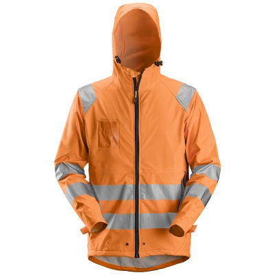 SNICKERS 8233 RAIN JACKET PU HIGH VISIBILITY CLASS 3